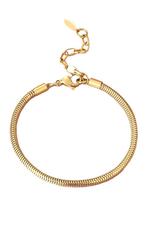 Buddy-Basis slangen armband | Roestvrijstaal | kleur Goud, Staal, Verzenden, Success Courier SL, Adres:IT-Calle de Rio Tormes 13A, oficina 1,Fuenlabrada,Madrid,Spain 