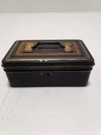 Oude spaarpot, metaal, zonder sleutel, Antiek en Kunst, Ophalen of Verzenden