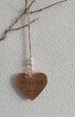 Hartvormige houten hanger ~ moederdag, Ophalen of Verzenden, Nieuw