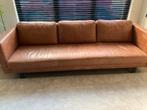 3-zits lederen bank, Huis en Inrichting, Banken | Bankstellen, Ophalen, Gebruikt, Past zowel in een modern als een industriël interieur