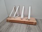 Leren Wandplankdragers - Set van 4 - Wit, Ophalen, Gebruikt