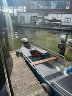 Mooi stalen gracht bootje in Amsterdam, Watersport en Boten, Gebruikt, Ophalen of Verzenden, Tot 10 pk, Staal