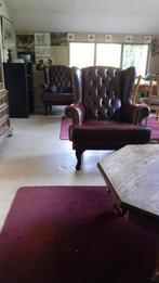 Ashford Chesterfield Fauteuil stoel rood, Minder dan 150 cm, Eenpersoons, Zo goed als nieuw, Ophalen