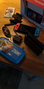 Nintendo Switch 32GB rood blauw, Spelcomputers en Games, Spelcomputers | Nintendo Switch, Ophalen of Verzenden, Zo goed als nieuw