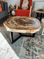 prachtige salontafel van versteend hout prachtige tekening, Verzamelen, Mineralen en Fossielen, Ophalen of Verzenden