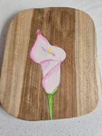 Zelf geschilderde lelie op hout, 22 cm breed bij 25 cm lang, Ophalen