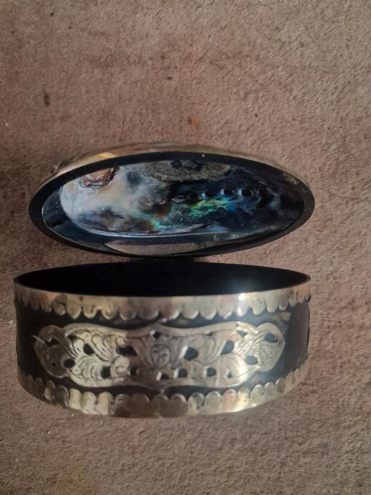 Sieradendoosje met Parelmoer Deksel, Antiek en Kunst, Antiek | Woonaccessoires, Ophalen of Verzenden