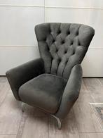 Stoel fauteuil chesterfield velours, grijs, Ophalen