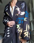 Zwarte Blazer met Print - Made in Italy - Maat L, Zwart, Maat 42/44 (L), Ophalen of Verzenden, Zo goed als nieuw