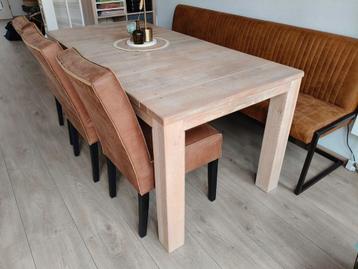 Uitschuifbare eettafel 180(140)x84 cm en 78 cm hoog beschikbaar voor biedingen