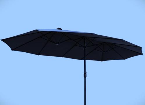 Nieuw in verpakking dubbele parasol incl. parasolhoes, Tuin en Terras, Parasols, Nieuw, Stokparasol, 2 tot 3 meter, Ophalen