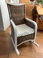 Rieten schommelstoel, Huis en Inrichting, Stoelen, Ophalen, Gebruikt, Bruin, Eén