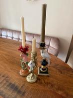 3 kandelaars papagaai, Huis en Inrichting, Woonaccessoires | Kandelaars en Kaarsen, Ophalen of Verzenden, Zo goed als nieuw, Wit