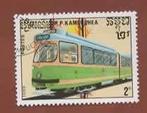 Treinen - Kampuchea - 1011 - (jr.'89) - gebr, Ophalen of Verzenden, Gestempeld, Treinen