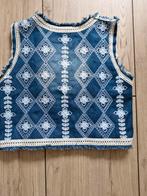 Spijkergilet met Borduursels, Kleding | Dames, Bodywarmers, Ophalen of Verzenden, Zo goed als nieuw, Maat 38/40 (M), Blauw