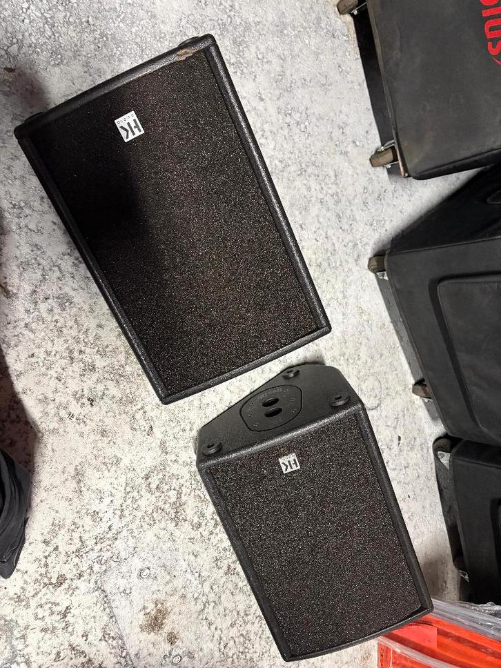 HK Audio Premium Pro 10 X – Passieve speakers + hoezen, Audio, Tv en Foto, Luidsprekers, Gebruikt, Front, Rear of Stereo speakers