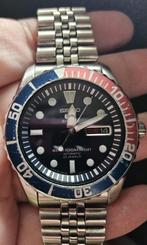 Seiko ''Sea Urchin'' 7s36 03C0 made in Japan., Ophalen of Verzenden, Waterdicht, Zwart, IOS