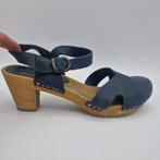 Sanita klompjes Matrix. Maat 38, Blauw/grijs/leer., Blauw, Nijmegen, Ophalen of Verzenden, Zo goed als nieuw