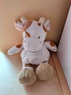 Nicotoy kleine koe knuffel wit met bruin beige knuffeltje, Ophalen of Verzenden, Zo goed als nieuw, Koe