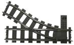 Lego Dark Gray Train, Track 9V Switch Point Right, Ophalen of Verzenden, Gebruikt, Losse stenen, Lego