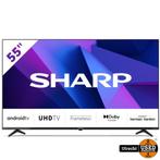 SHARP 55FN4EA 55 Inch 2022 4K Ultra HD Android Smart Led TV, Audio, Tv en Foto, Televisies, Nieuw