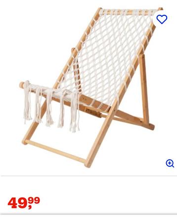 Tuinstoel strandstoel macrame NIEUW vaste prijs beschikbaar voor biedingen