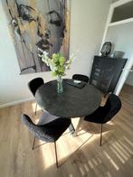 Vier mooie zwarte stoelen te koop!, Ophalen, Zo goed als nieuw, 4 tot 6 stoelen