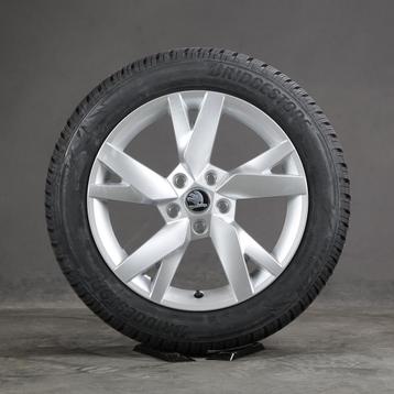 Originele Skoda Octavia velgen 17 inch winterbanden 5x112 beschikbaar voor biedingen