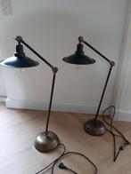 Riviera maison 2x bureaulamp tafellamp lamp zwart, Minder dan 50 cm, Zo goed als nieuw, Ophalen
