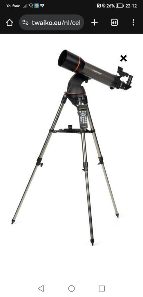 Celestron nextstar 102 slt, Audio, Tv en Foto, Optische apparatuur | Telescopen, Gebruikt, Lenzentelescoop (refractor), 80 tot 200 mm