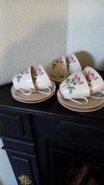 6 porseleinen kop en schotels roos Bavaria gemerkt, Antiek en Kunst, Antiek | Servies compleet, Ophalen