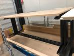 4x In hoogte verstelbare bureaus - 2x1 meter, Ophalen, Gebruikt, 50 tot 100 cm, Rechthoekig