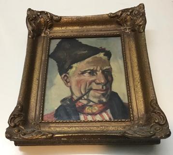 Mooi schilderij met man en pijp, in klederdracht beschikbaar voor biedingen