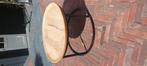Rond salontafel 70 cm breed 40cm hoog houtkleur blad, Huis en Inrichting, Tafels | Salontafels, Ophalen, Gebruikt, 50 tot 100 cm