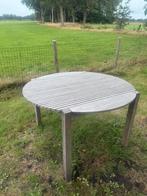 SALE -Teakhouten tuitafel -Queens Teak-, Tuin en Terras, Ophalen, Gebruikt, Rond, Teakhout