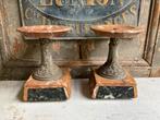 2 antieke marmeren standaards *tres jolie Duiven*, Verzenden