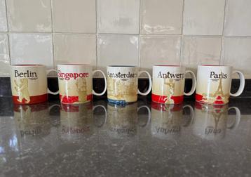 Set van 5 originele Starbucks City Mugs ️ – ongebruikt beschikbaar voor biedingen