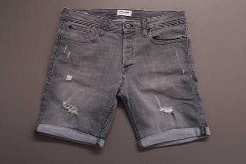 maat L korte broek jeans spijker heren grijs Jack & Jones, Kleding | Heren, Spijkerbroeken en Jeans, Zo goed als nieuw, W36 - W38 (confectie 52/54)