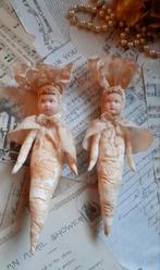 Sale!! 2 brocante wattenpopjes Worteltjes Spuncotton Kerst, Ophalen of Verzenden