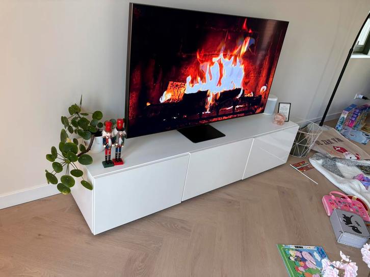 Ikea Bestä TV-meubel wit, Huis en Inrichting, Kasten | Televisiemeubels, Gebruikt, Minder dan 100 cm, 25 tot 50 cm, Ophalen