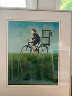Dolf Zwerver /Jongeman op fiets, Antiek en Kunst, Ophalen
