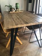 Eettafel Acasia hout 160 van  Wilsons Hill, 50 tot 100 cm, Zo goed als nieuw, Vijf personen of meer, Metaal