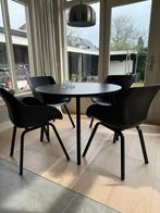 Lisabo eettafel met 5 Orvid zwarte stoelen IKEA, 50 tot 100 cm, Gebruikt, Rechthoekig, Ophalen