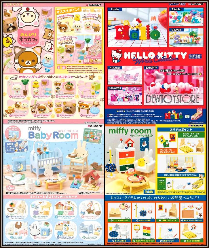 [Pre-order] Re-Ment ReMent Capsule Gachapon Miniature Toy, Verzamelen, Poppetjes en Figuurtjes, Nieuw, Verzenden