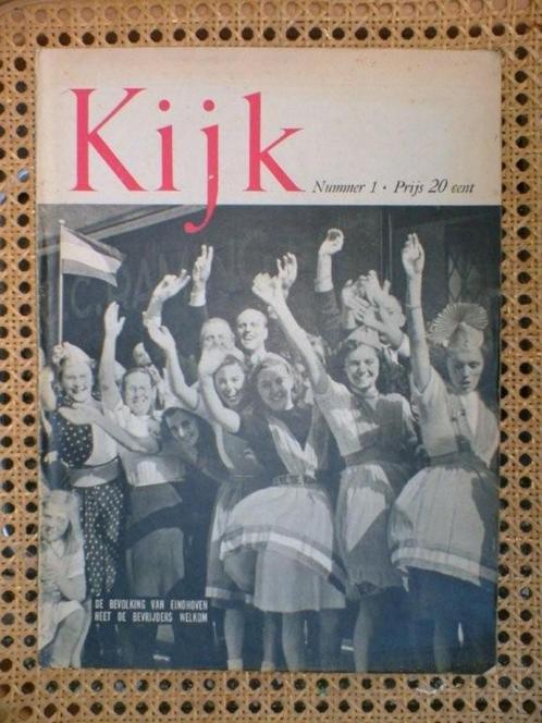 Tijdschrift 'Kijk' nr. 1 (2x), 2, 3, 4, 5, 16, 17, 28 (1945), Verzamelen, Tijdschriften, Kranten en Knipsels, Tijdschrift, 1940 tot 1960