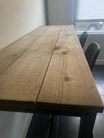 Bartafel en 2x kruk, Huis en Inrichting, Ophalen, Gebruikt, 90 cm of meer, Metaal