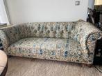Chesterfield stoffen Twee zits bank, Gebruikt, Tweepersoons, 75 tot 100 cm, Ophalen of Verzenden