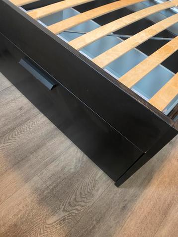 IKEA BRIMNES Bedframe 180x200 cm met opberglades – Zwart - afbeelding 3