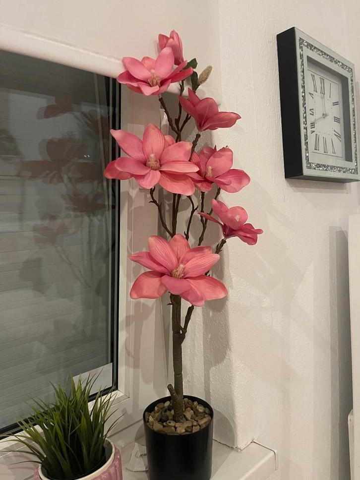 Nep Roze Magnolia Plant in Pot, Huis en Inrichting, Kasten | Televisiemeubels, Zo goed als nieuw, Minder dan 100 cm, Minder dan 50 cm
