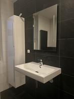 Badkamermeubelset met wastafel, kast en spiegel, Ophalen, Minder dan 50 cm, Gebruikt, 25 tot 50 cm